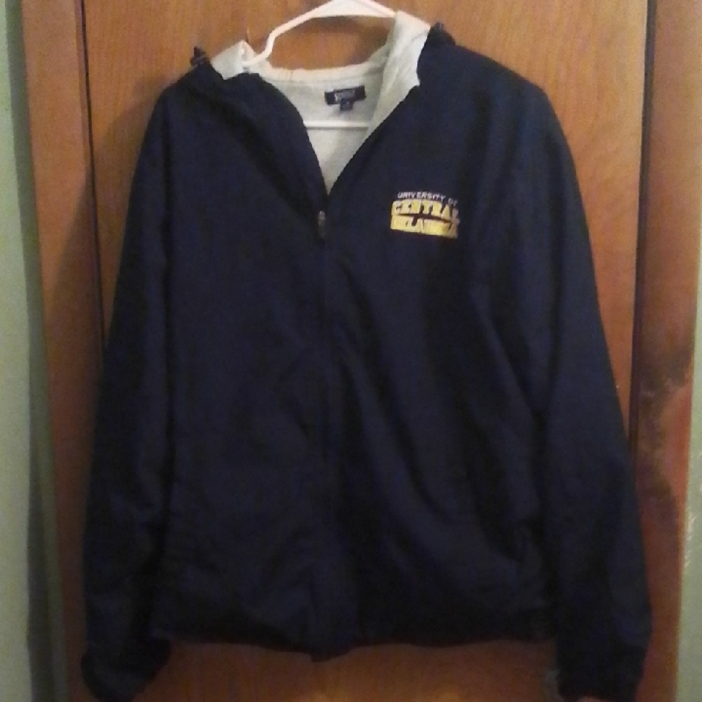 University of Central Oklahoma  Navy University Logo Windbreaker Gear size Mediu